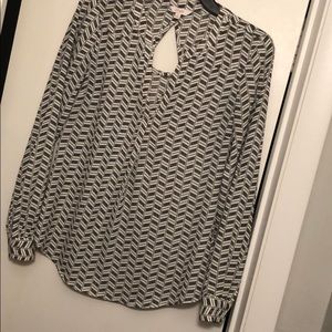 black and white blouse